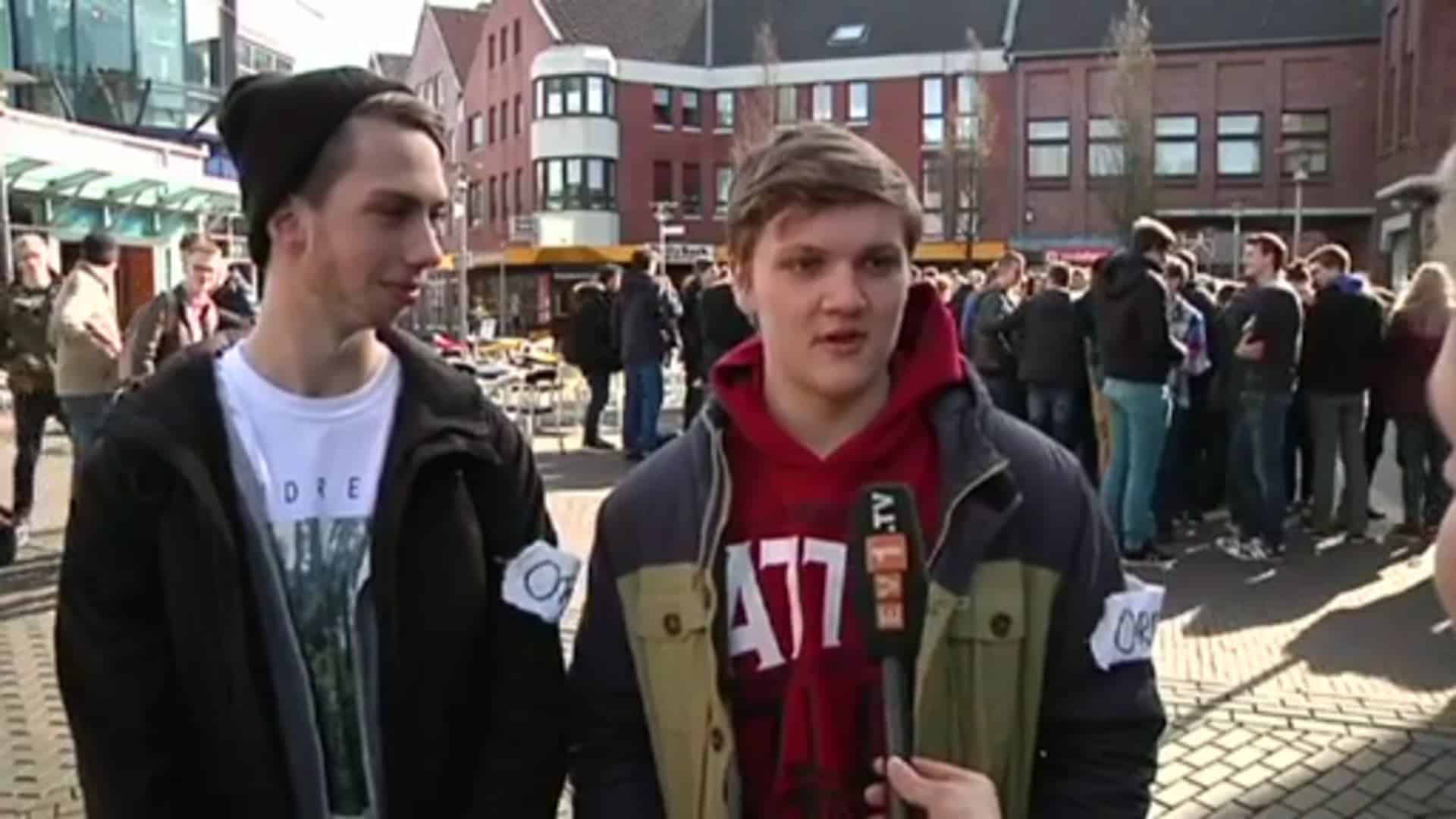 Schülerdemo in Nordhorn