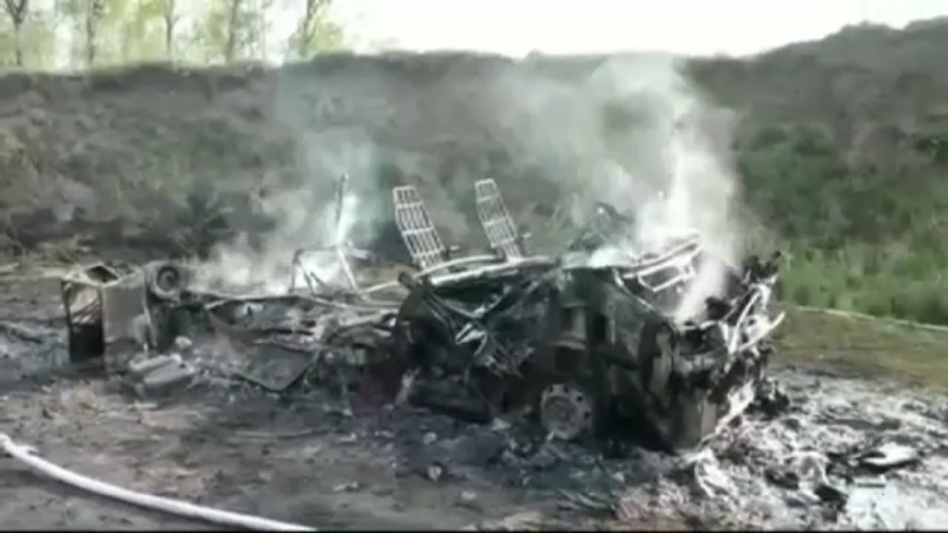 Wohnmobil in Flammen