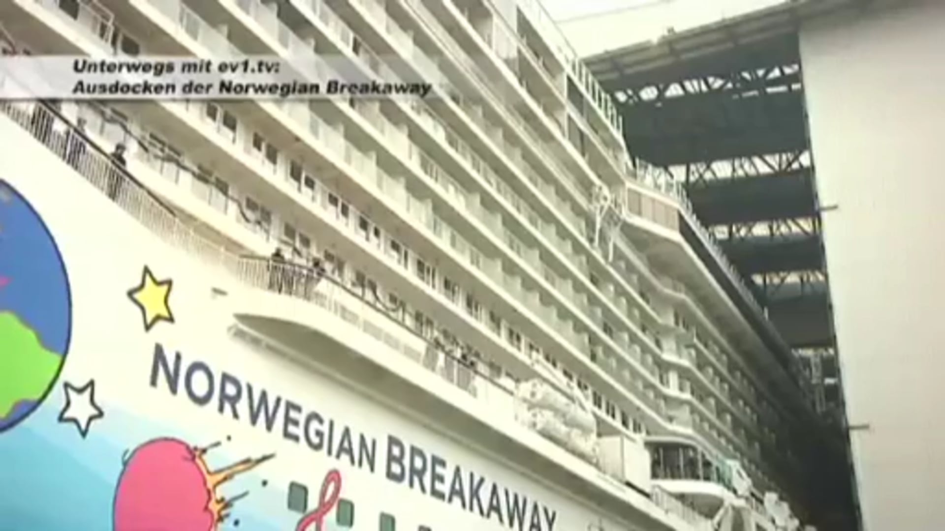 Impressionen vom Ausdocken der Norwegian Breakaway