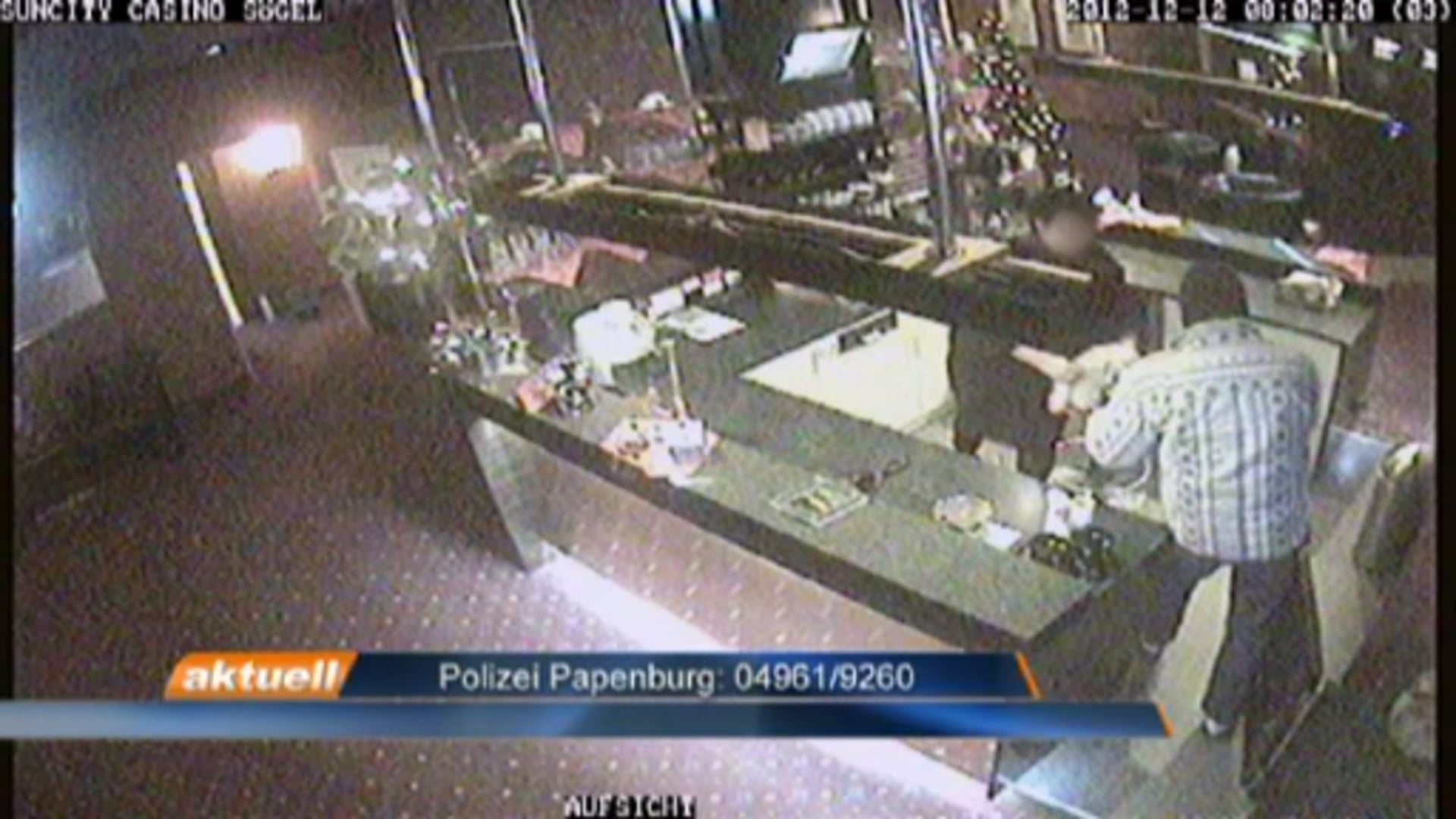 Überwachungsvideo zeigt Einbrecher