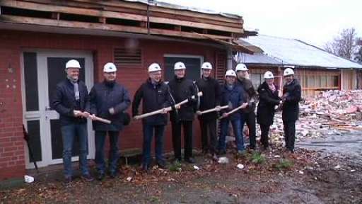 Beginn der Bauarbeiten am neuen Sportzentrum in Nordhorn
