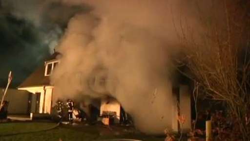 Feuer zerstört Haus in Meppen