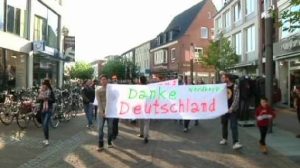 Flüchtlinge sagen Danke