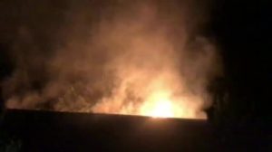 Kaminholz gerät in Lingen in Brand