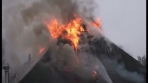 Restaurant auf dem Campingplatz "Wilsumer Berge" brennt