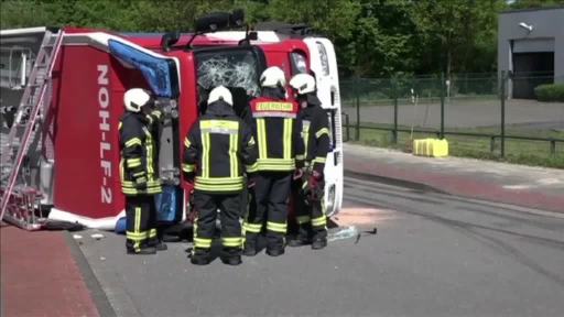 Feuerwehrfahrzeug verunglückt in Bad Bentheim