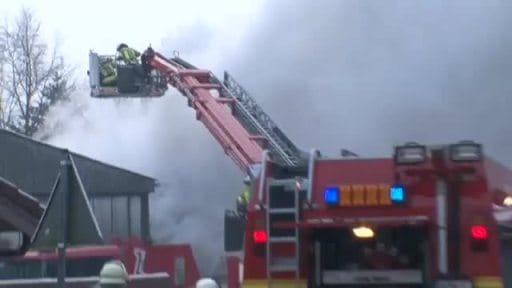 Sechs Verletzte - Haus in Bad Bentheim in Flammen