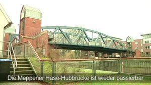 Hubbrücke in Meppen wieder passierbar