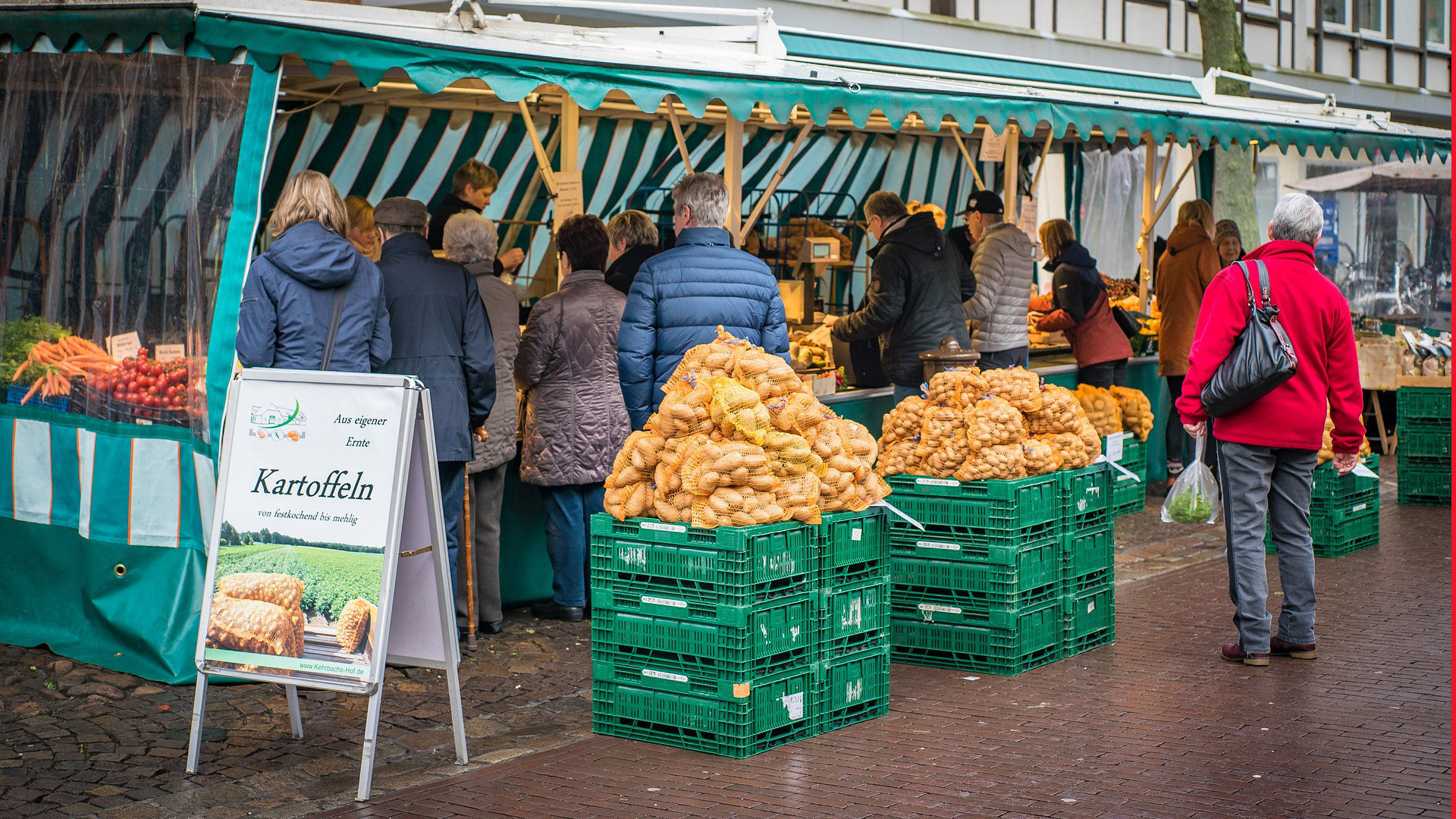 Lingener Wochenmarkt am 24. Dezember