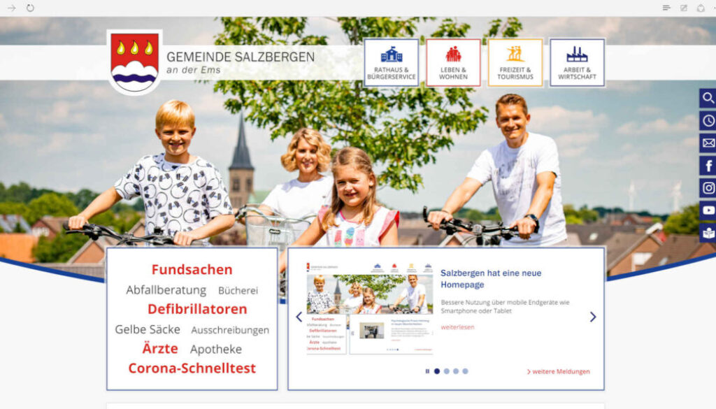 Screen_21 05 12 Gemeinde Salzbergen hat eine neue Website