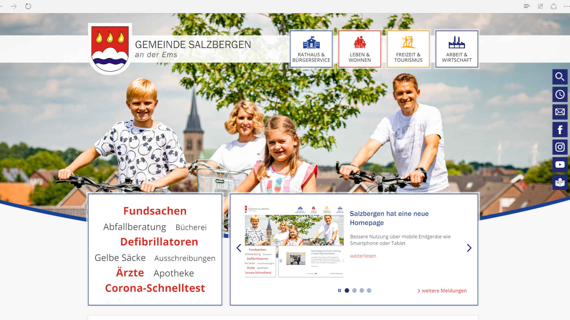 Screen_21 05 12 Gemeinde Salzbergen hat eine neue Website
