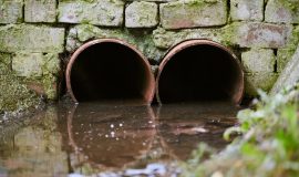 Sewers with toxic dirty water