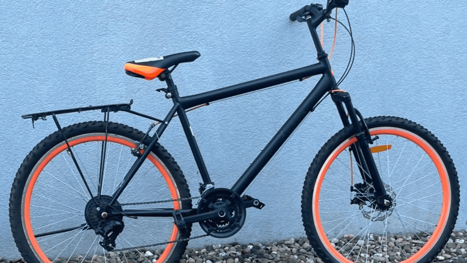 Schwarz Orangenes Fahrrad