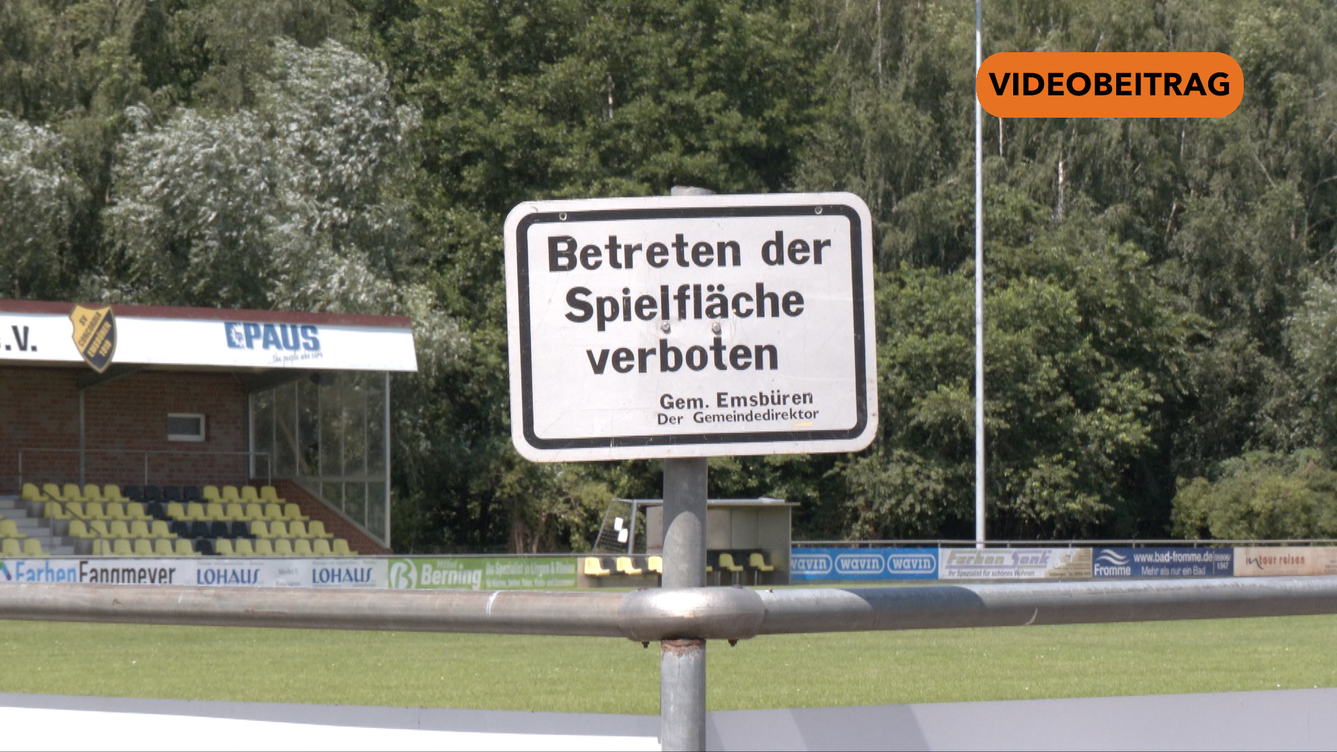 Scherben in Sprunggrube